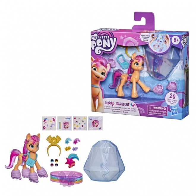 My Little Pony Sunny Starscout Crystal Adventure Figure and Accessories – Sunny