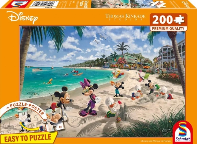 Puzzle Mickey und Minnie: In Florida 200 Teile