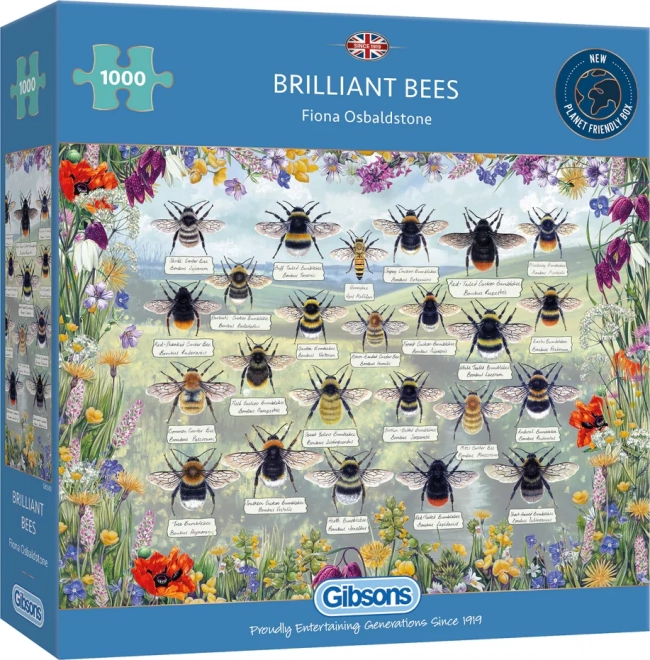  Brilliant Bees 1000 Piece Puzzle