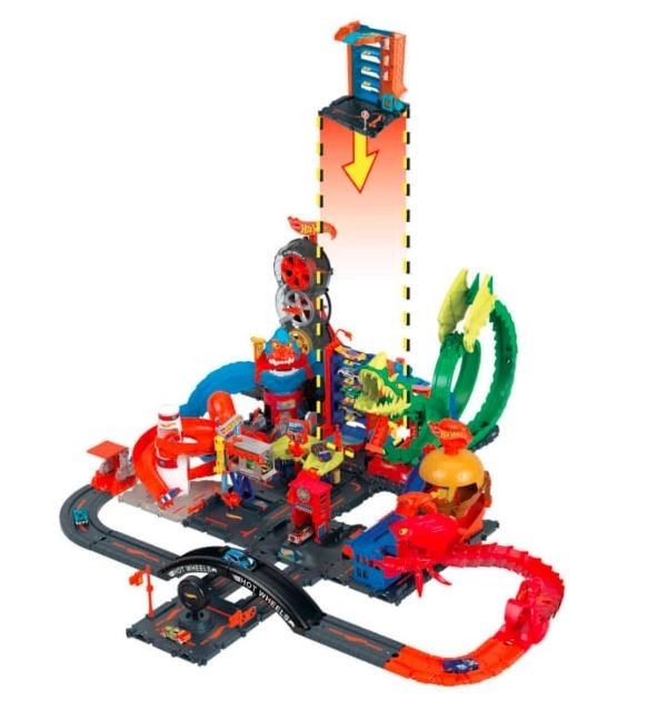 Hot Wheels City Racing Set Small Parking