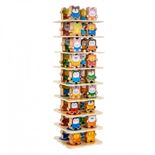 Animal Tower Wooden Game Set