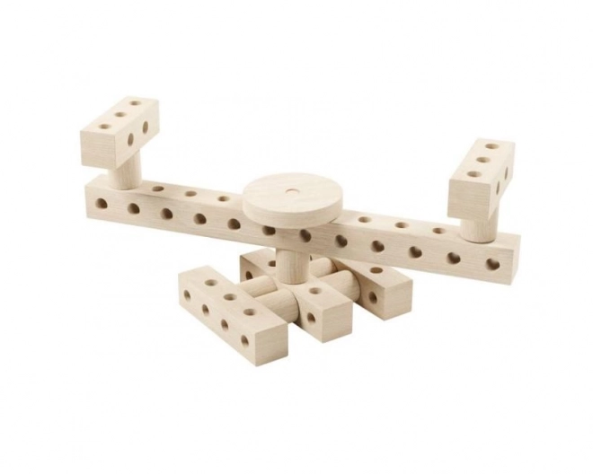 Wooden Building Set for Cars and Animals