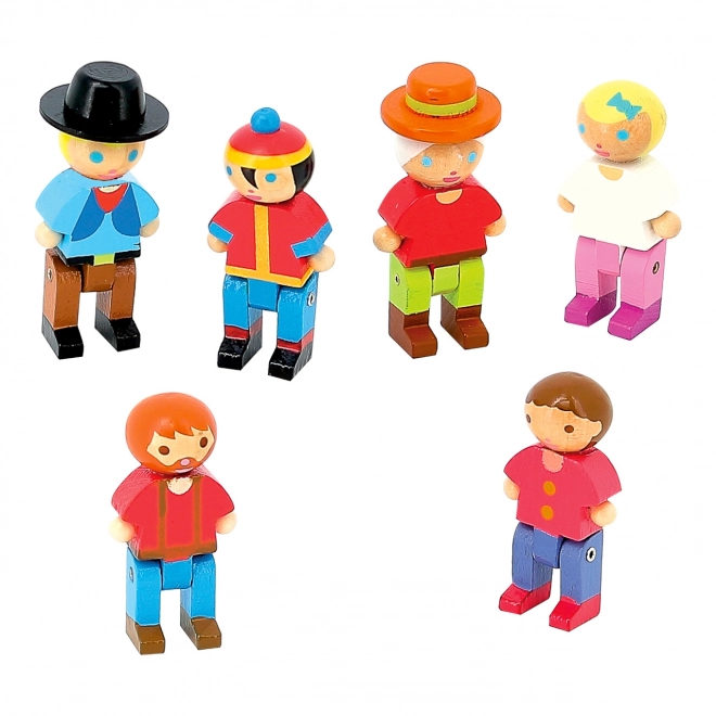 Jeujura Wooden Figures for Building Sets