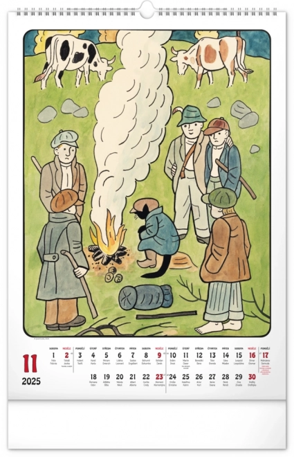 Wall Calendar Josef Lada 2025