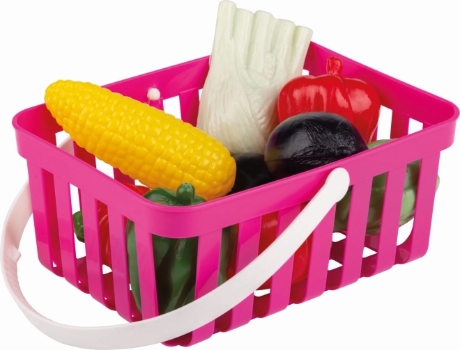 Shopping Cart with Vegetables - 10 Pieces, Pink