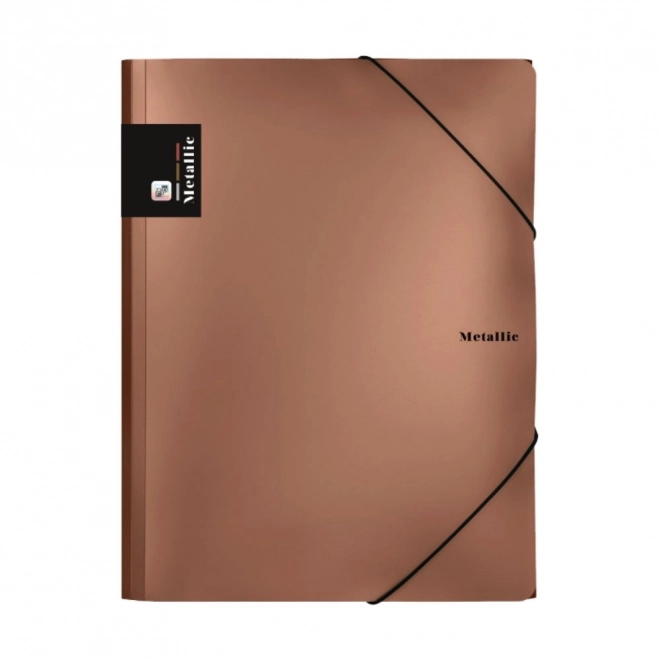 Stylish Metallic Copper A4 Document Folder