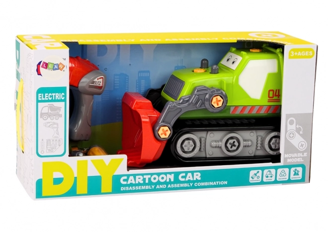 Cartoon Track Excavator DIY Green