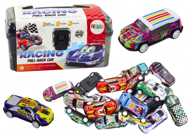 Car Toys Set with Road Mat and Carrying Case