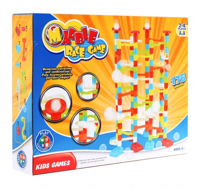 Colorful Mega Marble Race Track for Kids 3+