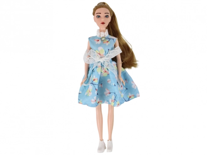 Doll Emily with Long Hair and Blue Dress