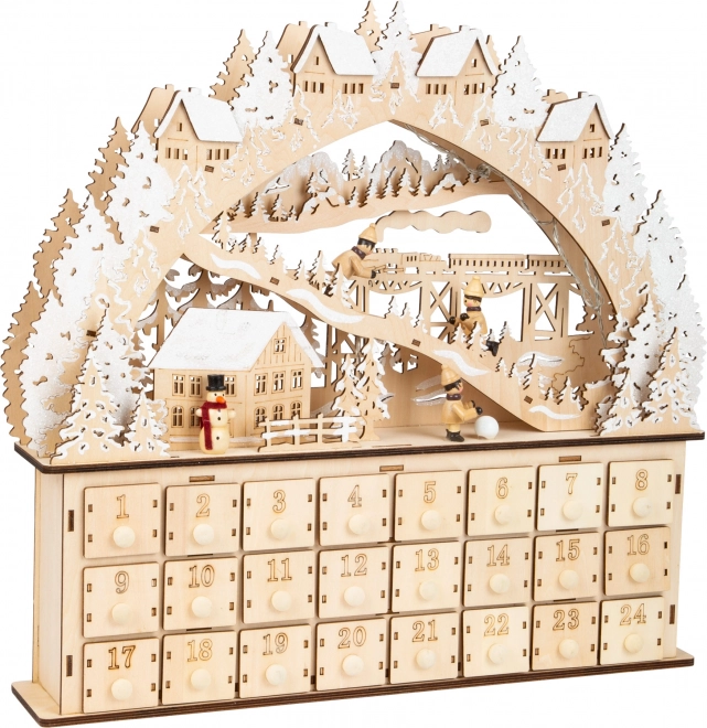 Small Foot Advent Calendar with Skiers