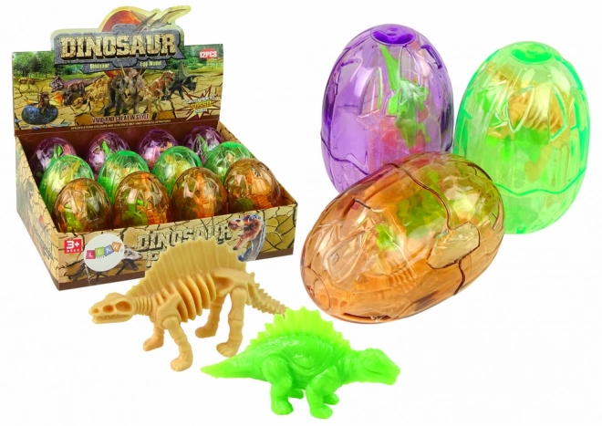 Large Dinosaur Egg with Figurines