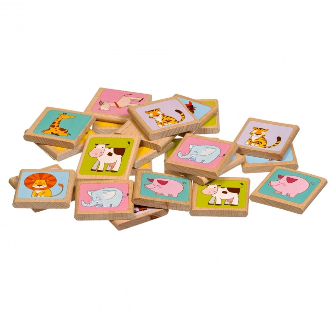 Wooden Animal Memory Game for Kids