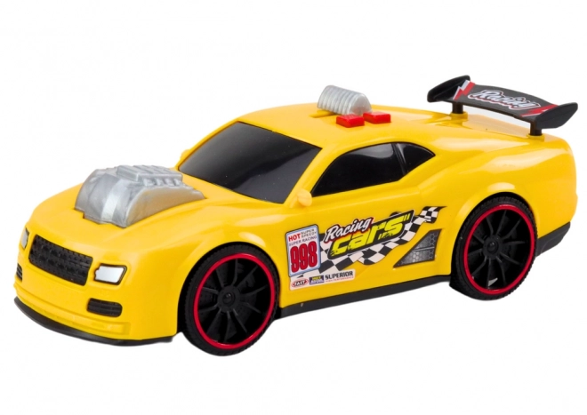 Yellow Racing Car with Lights and Sounds