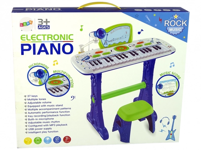 Electric Piano Keyboard for Kids Blue Notes