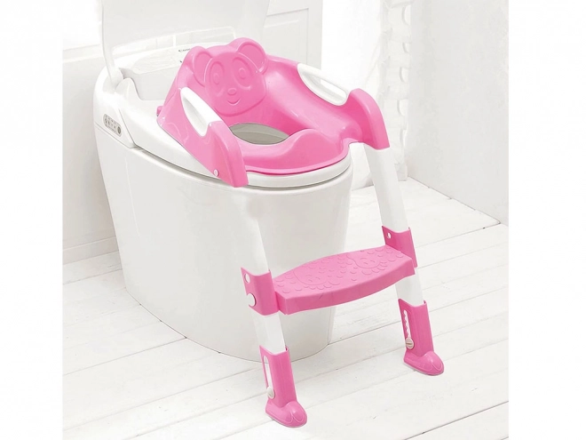 Pink Step Toilet Trainer with Adjustable Height