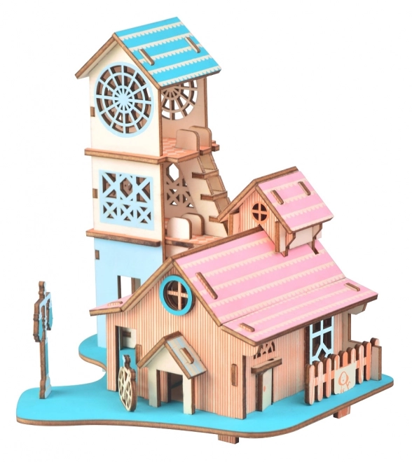 Woodcraft 3D Puzzle Riverside Villa