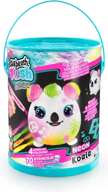 Airbrush kreatív készlet Neon squish plüssökkel