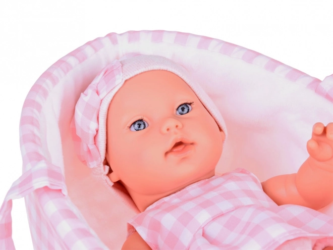 Newborn Doll with Pink Hat and Bunny Toy