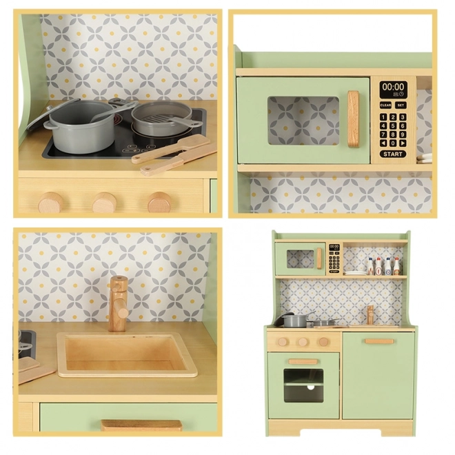 Wooden Play Kitchen - Mint Green