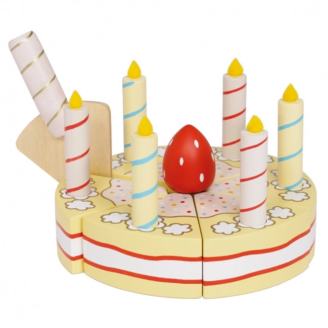 Vanilla Birthday Cake with Candles