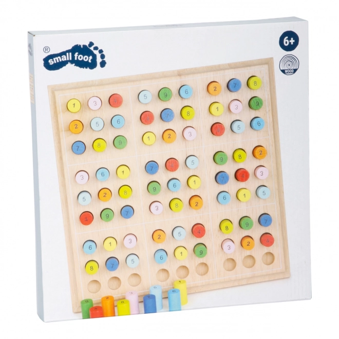 Wooden Sudoku Colorful Pegs Game