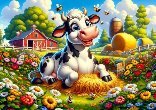 Puzzle Roztomilá Kravička a Přátelé 50 Dílků