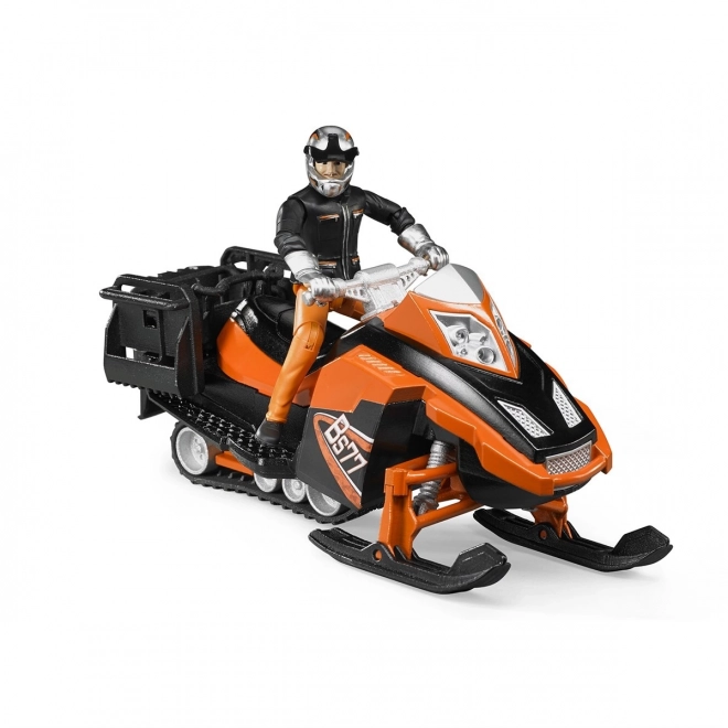 Snowmobile with Driver Figurine