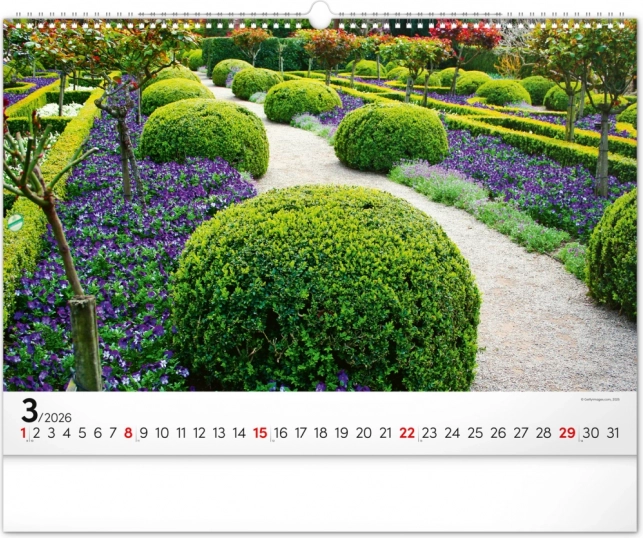Wall Calendar Gardens 2026