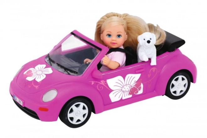 Evička Doll with New Beetle Car