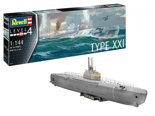 German Submarine Model Type XXI 1:144