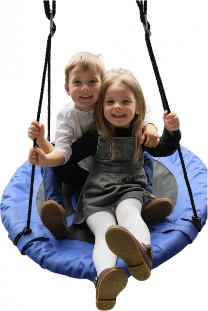 Altalena da giardino nido per bambini blu 80 cm