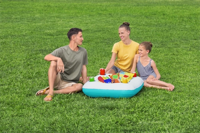 Inflatable Family Pool with Floating Drink Table