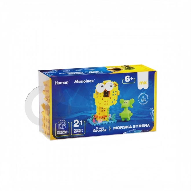 Mini Waffle Diplodok and Sea Mermaid Building Blocks Set