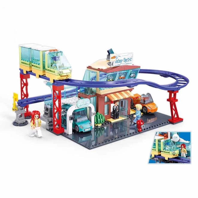 Metropolis Electric Car Dealership Building Set