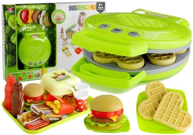 Fast Food Waffle Making Set with Accessories