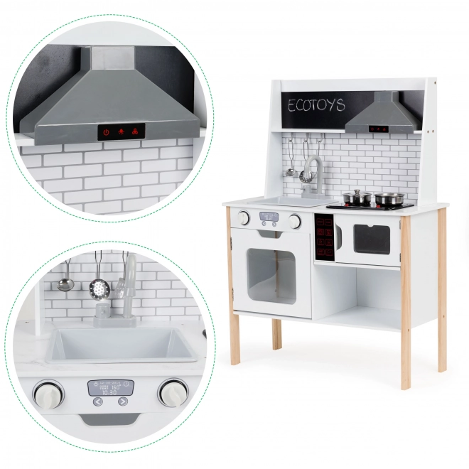 Children's Wooden Kitchen with Sounds and Lights