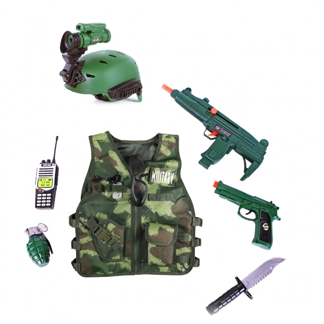 Child Military Vest Set with Accessories