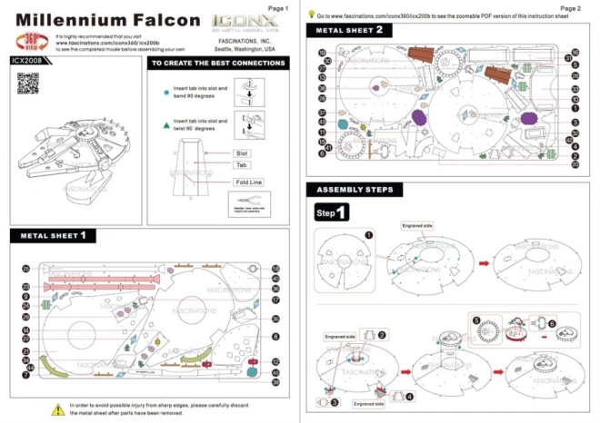 Metal Earth 3D Puzzle Star Wars Millennium Falcon