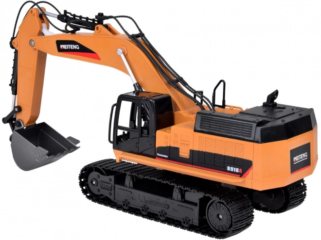 Remote Control Excavator Toy with LED, Sound, and Smoke Effects