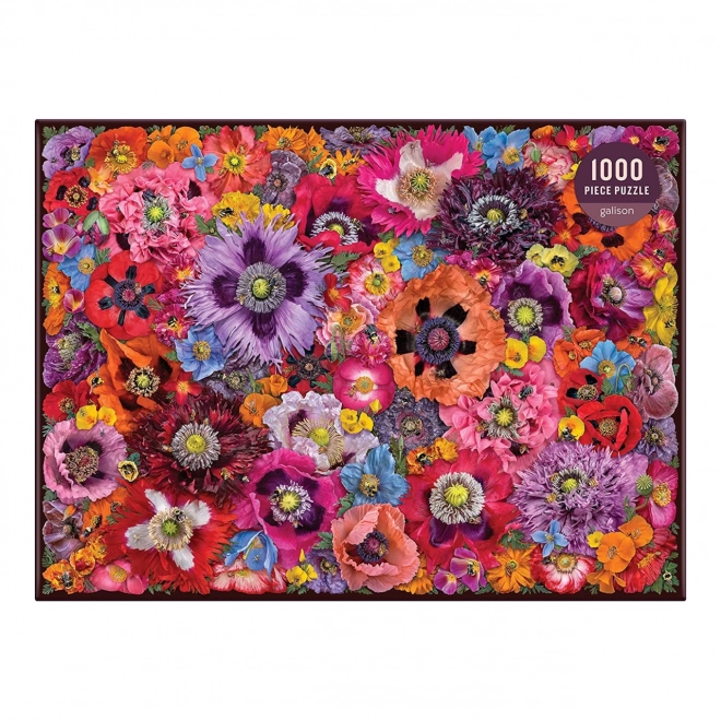 Galison Puzzle Bees Among Poppy Flowers 1000 Pieces