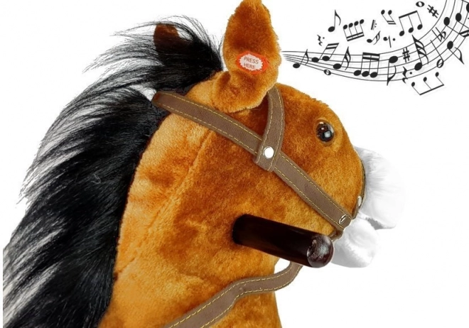 Rocking Horse Light Brown with Movement and Sound