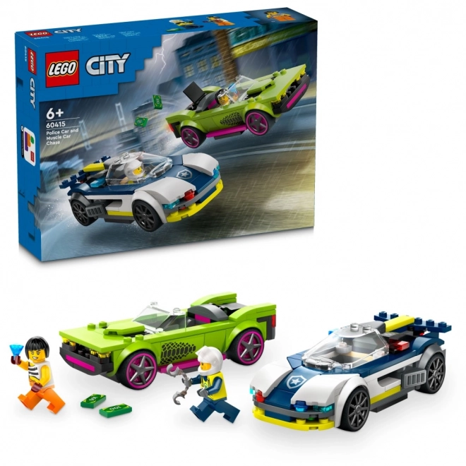 lego city police chase with muscle car