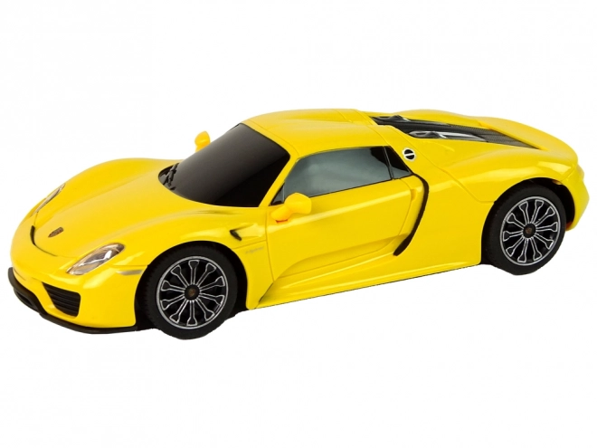 Automobil R/C Porsche 918 na dálkové ovládání Žluté 1:24