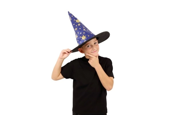 Wizard Hat For Children Blue And Gold Carnival