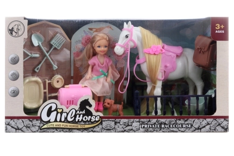 Doll with Horse and Accessories Set