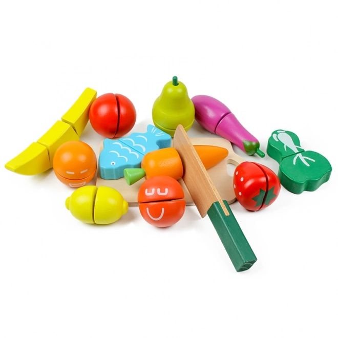 Wooden fruit and vegetable cutting set by Ecotoys