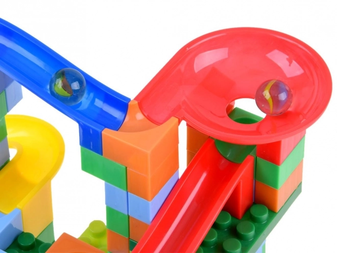 Colorful Marble Run Set