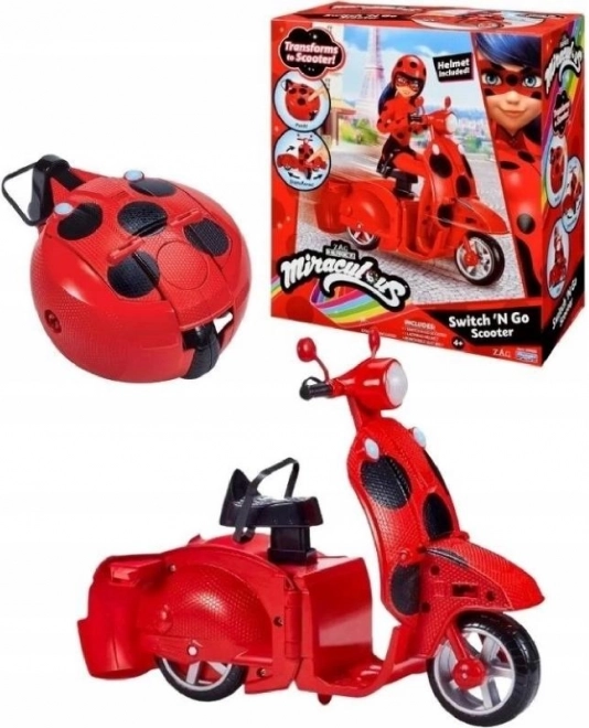 Miraculous játékszett Robogó és Lucky Charm baba