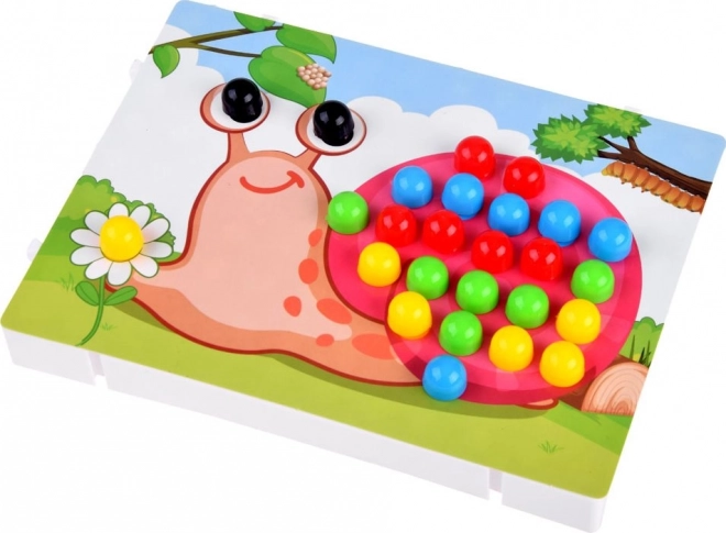 Colorful Button Mosaic Educational Puzzle for Children